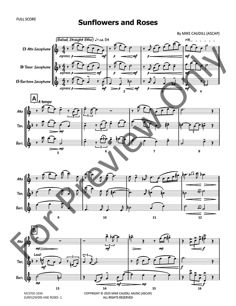 Sheet music sample page