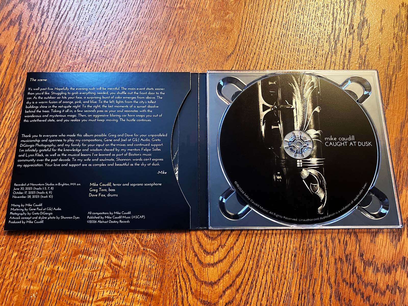 Caught at Dusk 2 Caught at Dusk CD gatefold